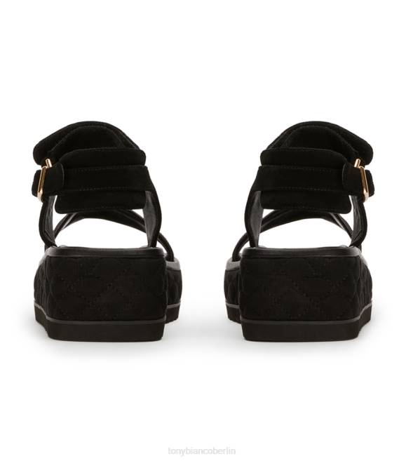 Sandalen| de Tony Bianco Frauen Zahara-Sandalen schwarzes Wildleder 4624606